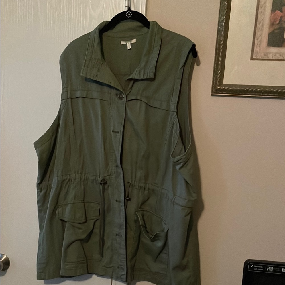 Maurices Olive Utility Vest. Used